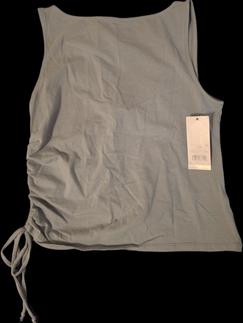 Sleeveless Side-Tie Tank Top in Gray